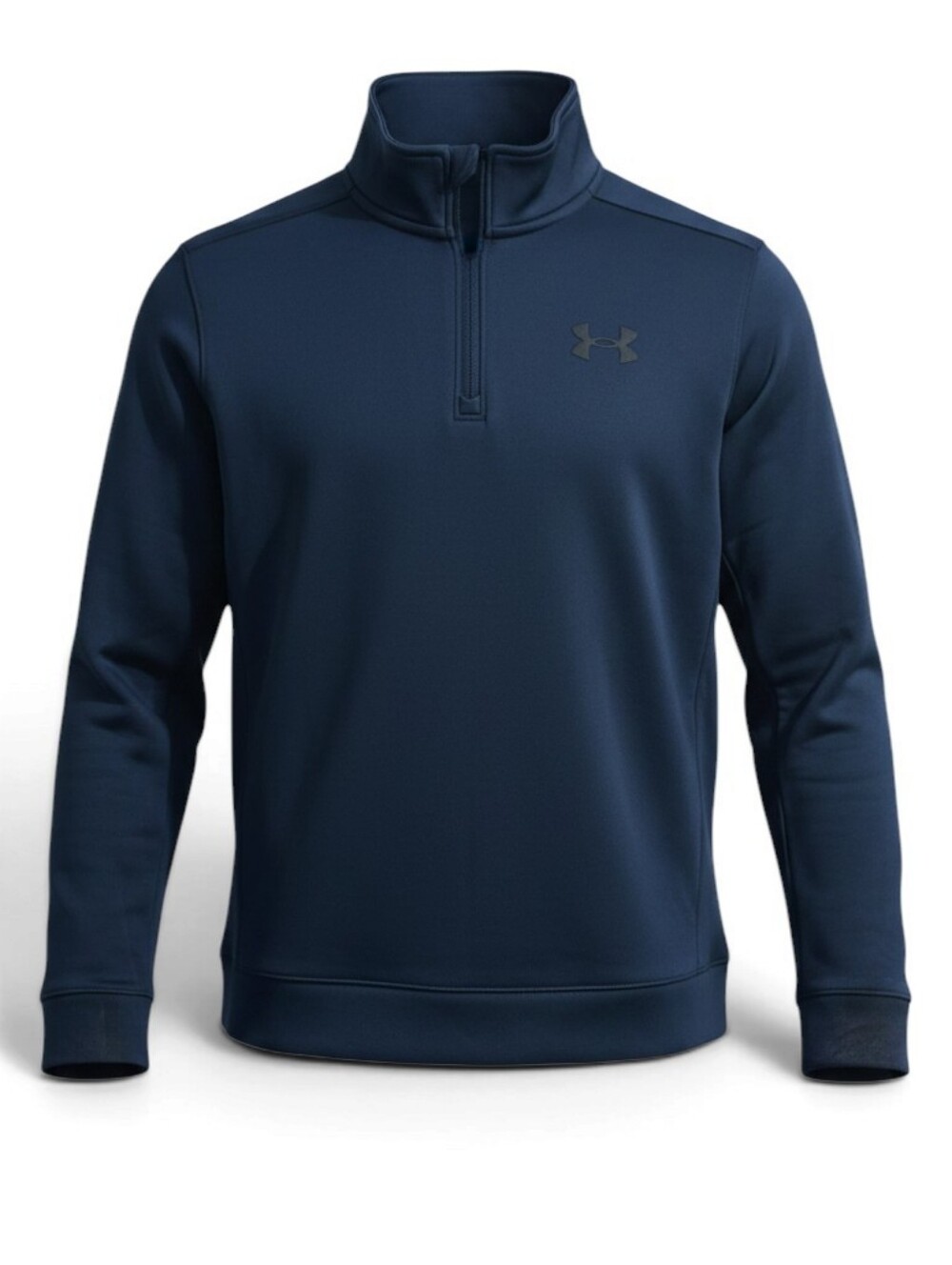 ​🏷️ Under Armour Boys Medium Navy Blue Fleece 1/4 Zip Pullover NWT YM Layers M